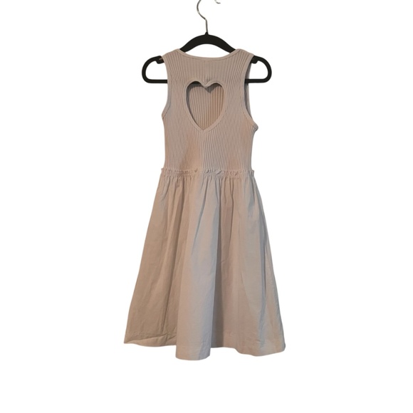 Zara Girl's White Sleeveless Ribbed Dress Size 8 - Picture 2 of 3